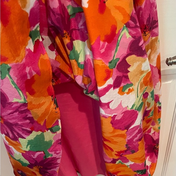 Anne Klein Pink Orange Maxi Sun Dress - Picture 6 of 8